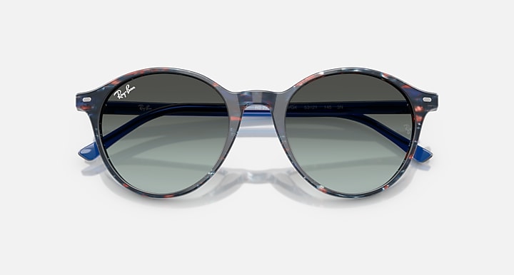 Ray-Ban RB2230 Transparent Shade Fantasy Blue; Transparent Blue with Blue Gradient lenses - Closed Front