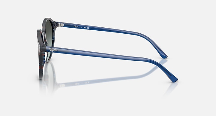 Ray-Ban RB2230 Transparent Shade Fantasy Blue; Transparent Blue with Blue Gradient lenses - Lateral
