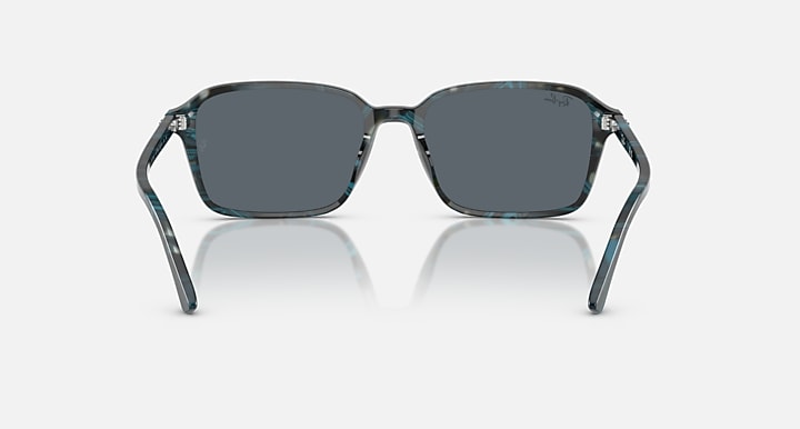Ray-Ban RAIMOND Transparent Fantasy Blue & Grey with Blue Solid Color lenses - Back