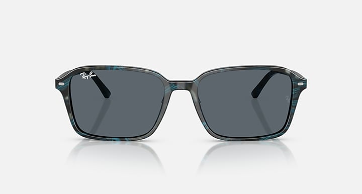 Ray-Ban RAIMOND Transparent Fantasy Blue & Grey with Blue Solid Color lenses - Front