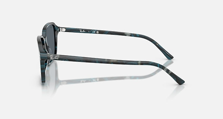 Ray-Ban RAIMOND Transparent Fantasy Blue & Grey with Blue Solid Color lenses - Lateral