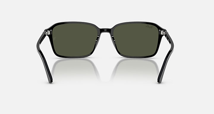 Ray-Ban RAIMOND Black with G-15 Green Solid Color lenses - Back