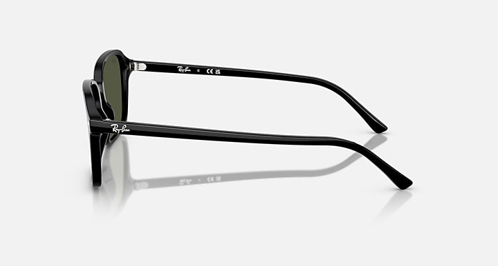 Ray-Ban RAIMOND Black with G-15 Green Solid Color lenses - Lateral