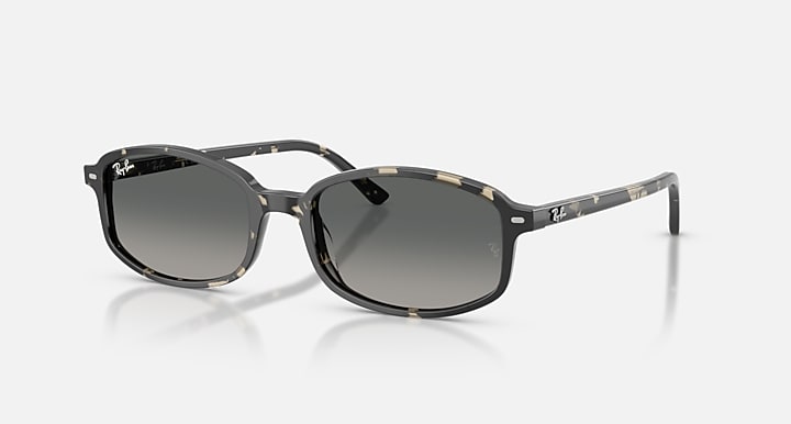 Ray-Ban SAM Grey Havana with Gradient Grey Gradient lenses - Quarter