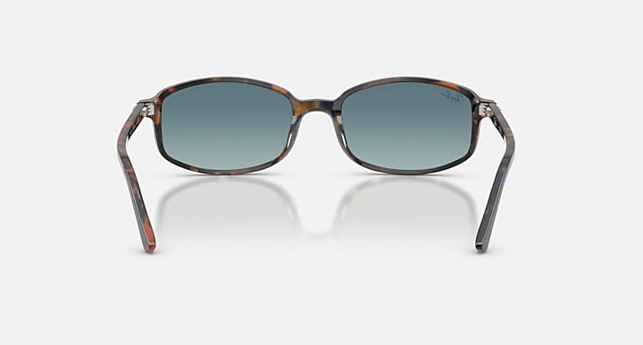 Ray-Ban SAM Yellow & Blue Havana with Blue Gradient Grey Gradient lenses - Back