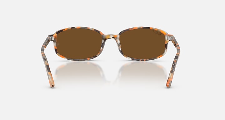 Ray-Ban SAM Havana Brown Grey with Brown Polarized Solid Color lenses - Back