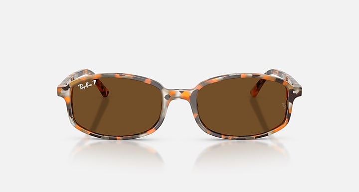 Ray-Ban SAM Havana Brown Grey with Brown Polarized Solid Color lenses - Front