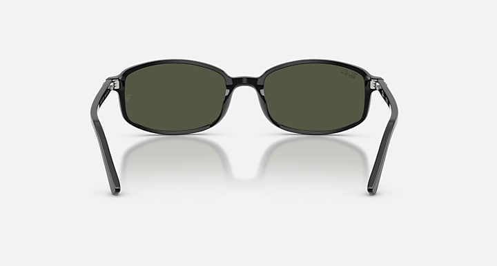 Ray-Ban SAM Black with Green Solid Color lenses - Back