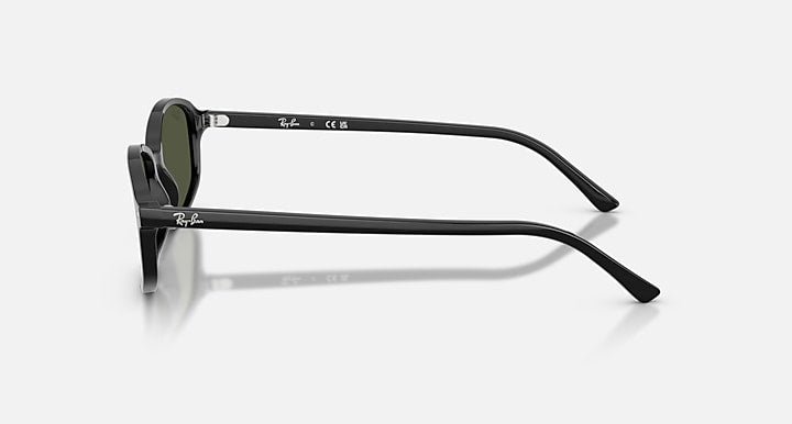Ray-Ban SAM Black with Green Solid Color lenses - Lateral