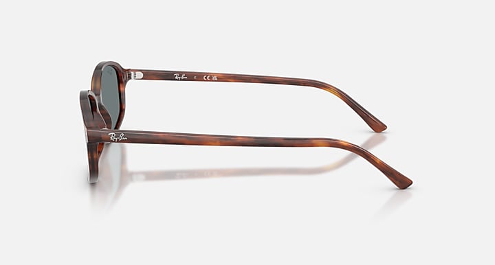 Ray-Ban SAM Striped Havana with Blue Solid Color lenses - Lateral