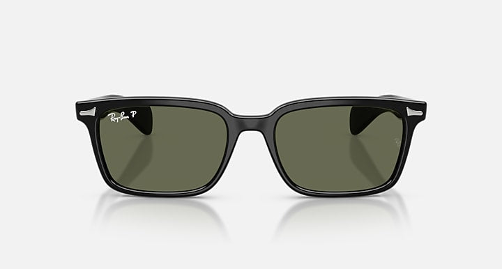 Ray-Ban BRUNEL Black with Green Polarized Solid Color lenses - Front