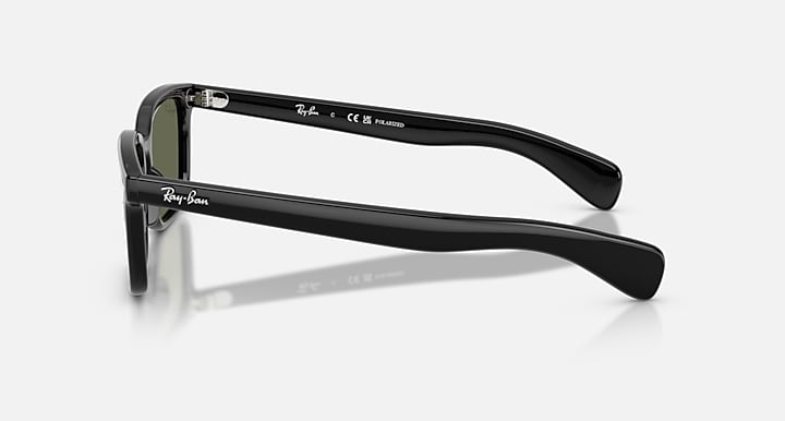 Ray-Ban BRUNEL Black with Green Polarized Solid Color lenses - Lateral