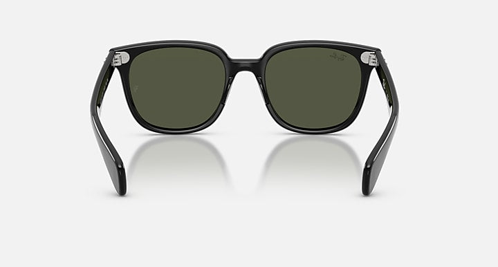 Ray-Ban BRUNEL II Black with Green Solid Color lenses - Back