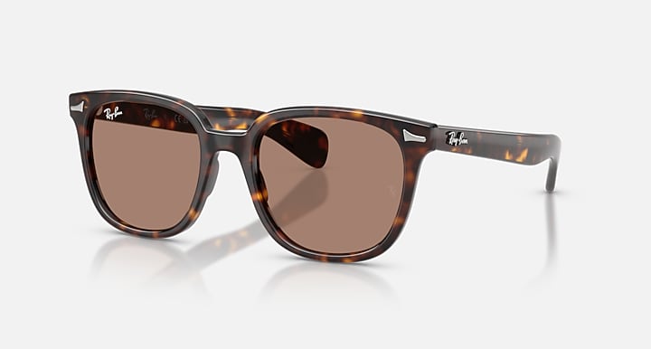 Ray-Ban BRUNEL II Havana with Light Violet Solid Color lenses - Quarter