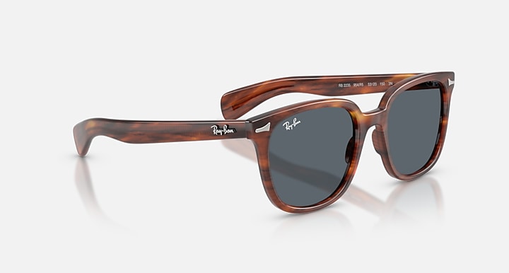 Ray-Ban BRUNEL II Striped Havana with Blue Solid Color lenses - Alternative