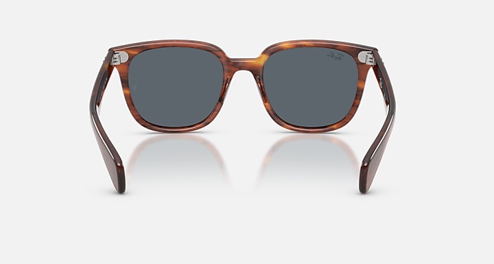 Ray-Ban BRUNEL II Striped Havana with Blue Solid Color lenses - Back