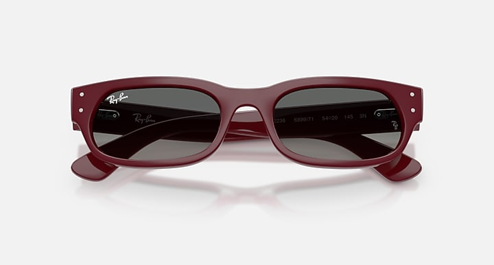 Ray-Ban RB2236 Bordeaux with Light Grey Gradient Dark Grey Gradient lenses - Closed Front