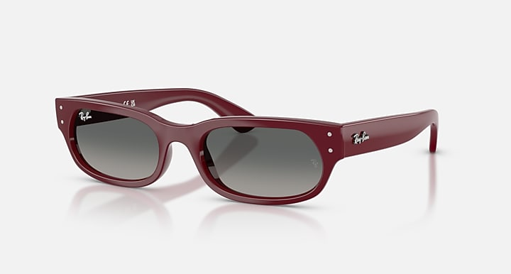 Ray-Ban RB2236 Bordeaux with Light Grey Gradient Dark Grey Gradient lenses - Quarter