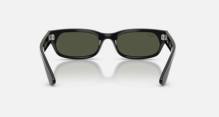 Ray-Ban RB2236 Black with Green Solid Color lenses - Back