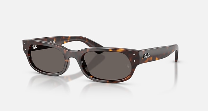 Ray-Ban RB2236 Havana with Dark Grey Solid Color lenses - Quarter