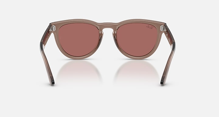 Ray-Ban RB2237 Transparent Light Brown with Dark Violet Solid Color lenses - Back