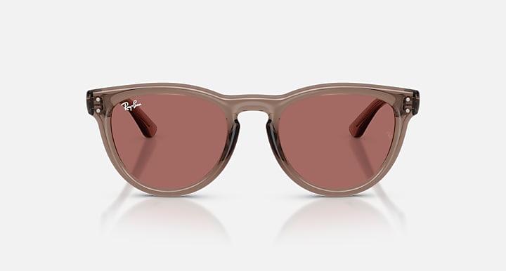 Ray-Ban RB2237 Transparent Light Brown with Dark Violet Solid Color lenses - Front