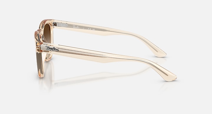 Ray-Ban RB2237 Transparent Nude with Light Brown Gradient Dark Brow Gradient lenses - Lateral