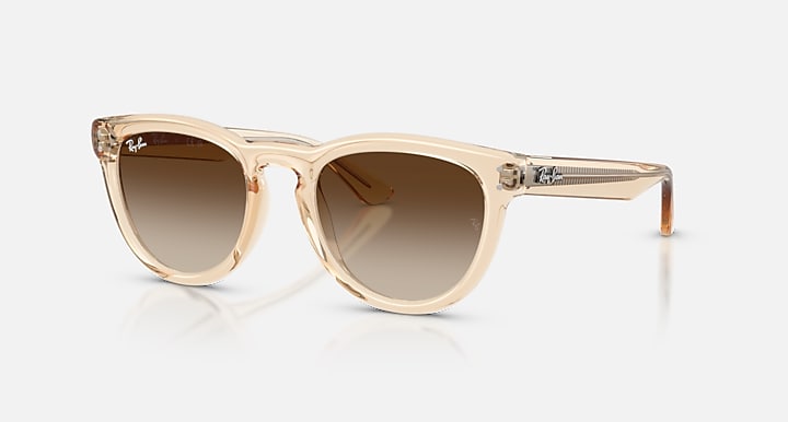 Ray-Ban RB2237 Transparent Nude with Light Brown Gradient Dark Brow Gradient lenses - Quarter