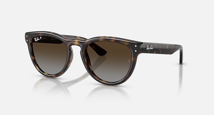 Ray-Ban RB2237 Havana with Polarized Light Grey Gradient Brown Gradient lenses - Quarter