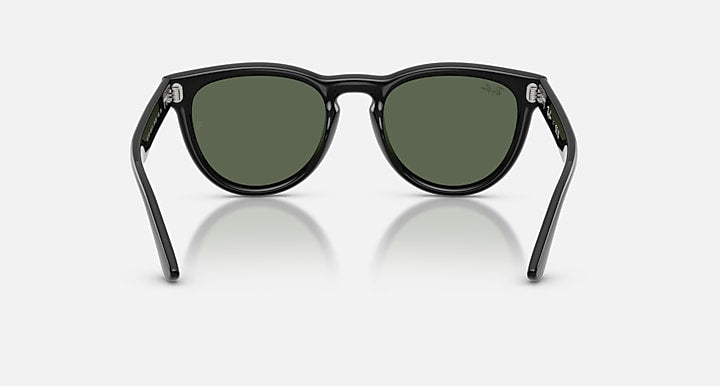 Ray-Ban RB2237 Black with Dark Green Solid Color lenses - Back