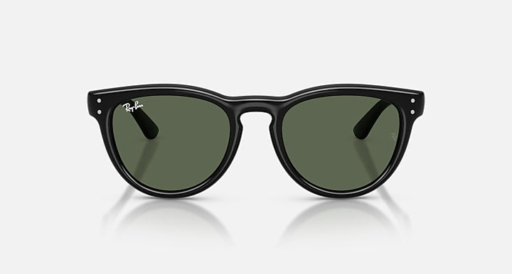 Ray-Ban RB2237 Black with Dark Green Solid Color lenses - Front