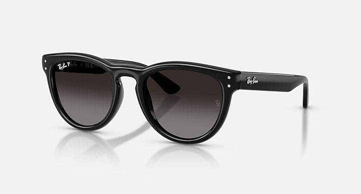 Ray-Ban RB2237 Black with Polarized Light Grey Gradient Grey Gradient lenses - Quarter