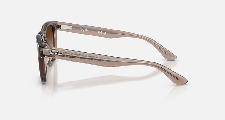 Ray-Ban RB2238 Transparent Light Brown with Light Brown Gradient Dark Brow Gradient lenses - Lateral