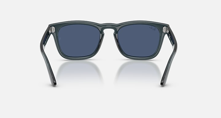 Ray-Ban RB2238 Transparent Blue with Blue Solid Color lenses - Back