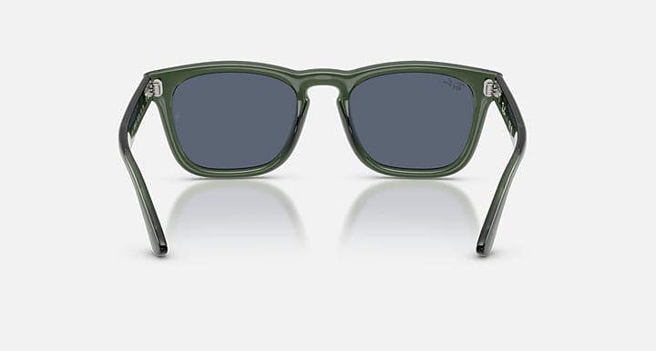 Ray-Ban RB2238 Transparent Green with Dark Grey Solid Color lenses - Back