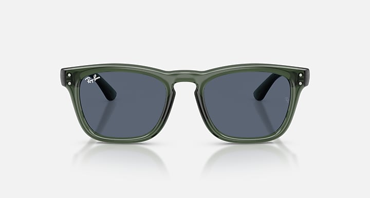 Ray-Ban RB2238 Transparent Green with Dark Grey Solid Color lenses - Front