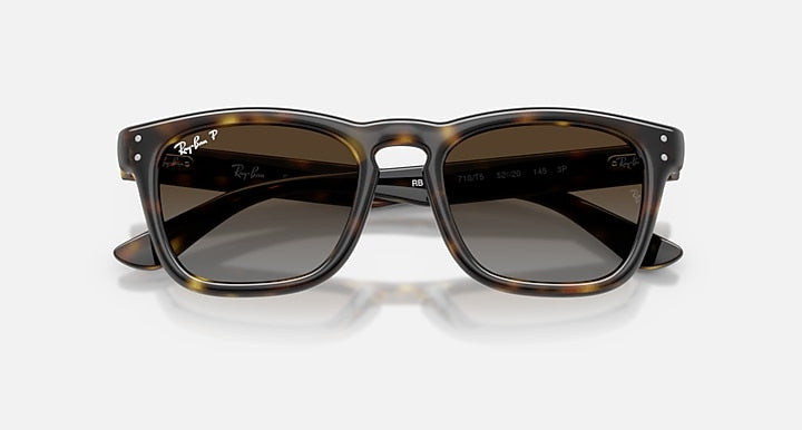 Ray-Ban RB2238 Havana with Polarized Light Grey Gradient Brow Gradient lenses - Closed Front