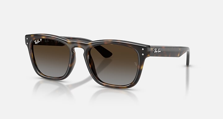 Ray-Ban RB2238 Havana with Polarized Light Grey Gradient Brow Gradient lenses - Quarter