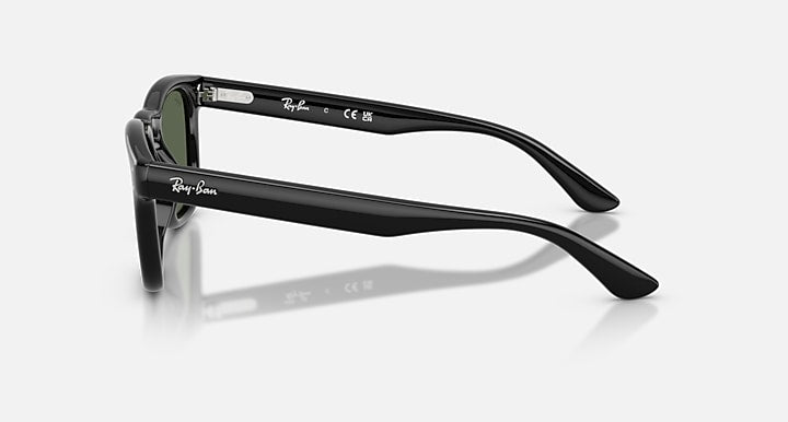 Ray-Ban RB2238 Black with Dark Green Solid Color lenses - Lateral