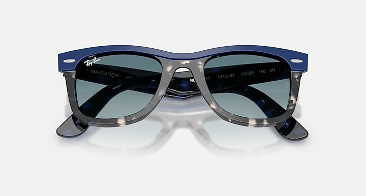 Ray-Ban WAYFARER STREET NEAT Blue On Havana with Blue Gradient Grey Gradient lenses - Closed Front