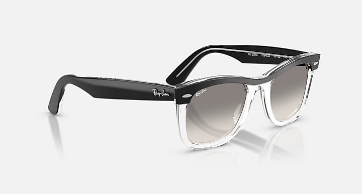 Ray-Ban WAYFARER STREET NEAT Black On Transparent with Clear Gradient Grey Gradient lenses - Alternative