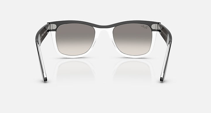 Ray-Ban WAYFARER STREET NEAT Black On Transparent with Clear Gradient Grey Gradient lenses - Back