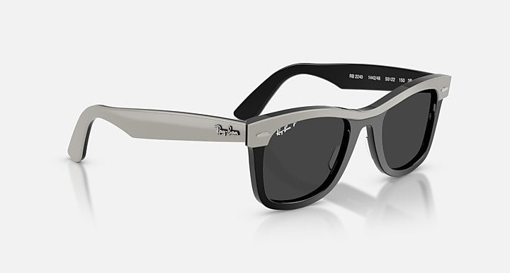 Ray-Ban WAYFARER STREET NEAT Grey On Black with Polarized Black Solid Color lenses - Alternative