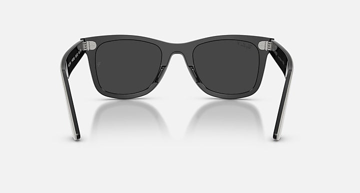 Ray-Ban WAYFARER STREET NEAT Grey On Black with Polarized Black Solid Color lenses - Back