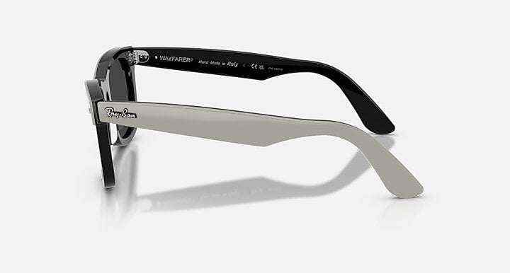 Ray-Ban WAYFARER STREET NEAT Grey On Black with Polarized Black Solid Color lenses - Lateral