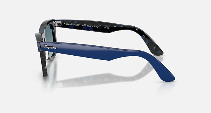 Ray-Ban WAYFARER STREET NEAT Blue On Havana with Blue Gradient Grey Gradient lenses - Lateral