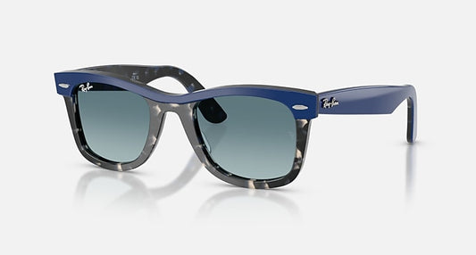 Ray-Ban WAYFARER STREET NEAT Blue On Havana with Blue Gradient Grey Gradient lenses - Quarter