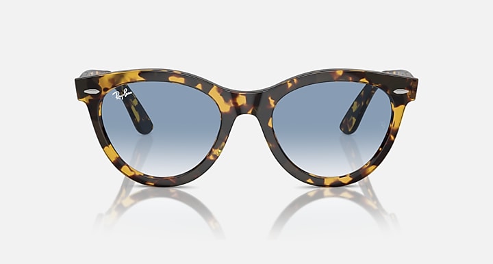 Ray-Ban WAYFARER WAY Yellow Havana with Clear & Blue Gradient lenses - Front