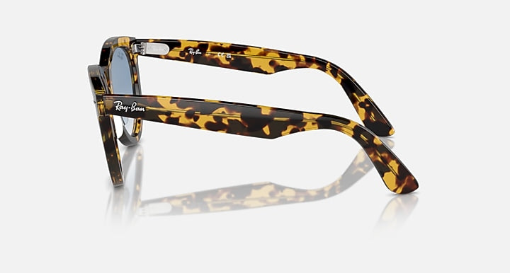 Ray-Ban WAYFARER WAY Yellow Havana with Clear & Blue Gradient lenses - Lateral