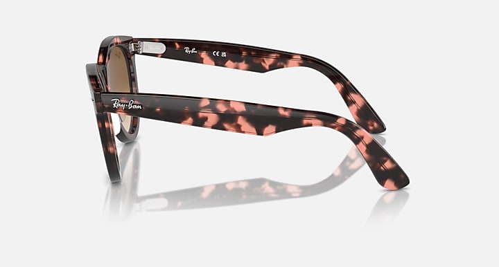 Ray-Ban WAYFARER WAY Pink Havana with Clear & Brown Gradient lenses - Lateral